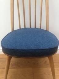Myhome New Seat Pad(S For Ercol Dining Chairs With Straps & Press Studs - Navy Blue - thumbnail 1