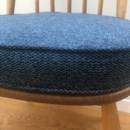 Myhome New Seat Pad(S For Ercol Dining Chairs With Straps & Press Studs - Navy Blue - thumbnail 2