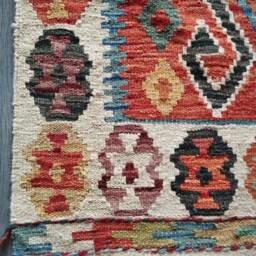 Heritage Collection Rug, Handmade Artisan Afghan Turkish Navajo Multicolour Kilim Rug 120x83 cm - thumbnail 4