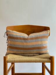 Hand Woven Natural Fiber Lumbar Pillow Cover - thumbnail 1