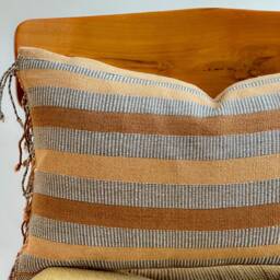 Hand Woven Natural Fiber Lumbar Pillow Cover - thumbnail 2