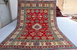 4'11x6'11 New Luxury Afghan Area Rug - Medallion Kazak Turkish Geometric Rug Hand Knotted For Living Room - thumbnail 1