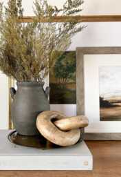 Matte Black Vase, Aged Vessel, Artisan Stone Texture Organic Decor Vase, Rustic Textured Vase With Handles, Urn, Japandi - thumbnail 1