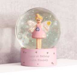 Personalised Fairy Glitter Snow Globe - Christmas Ornament Christening Gift Birthday Present Handmade Keepsake With Personal Message - thumbnail 4