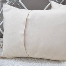 Christmas Gift, Anniversary, Wedding 2nd Anniversary, Cotton Heart Pillow, Personalized, Date, Monogram Black - thumbnail 3