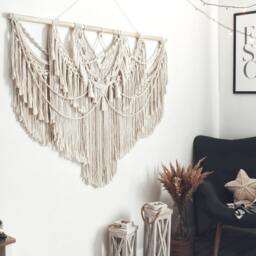 Macrame Wedding Backdrop, Boho Decor, Bedroom Wall Large Macrame Hanging, Dorm Tapestry Hanging - thumbnail 4