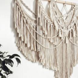 Macrame Wedding Backdrop, Boho Decor, Bedroom Wall Large Macrame Hanging, Dorm Tapestry Hanging - thumbnail 2