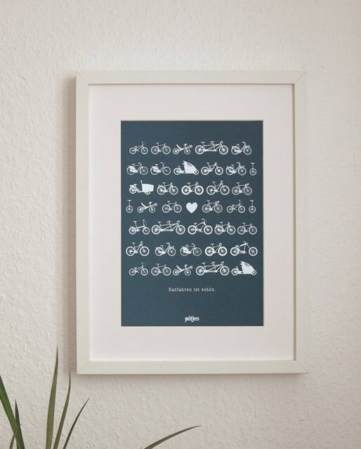 Cycling Is Beautiful - Poster Art Print A4 - image 1