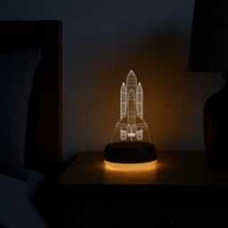 Space Shuttle Led Lamp, Rocket Night Light, Gift, Birthday Present, Party Bedroom Livingroom Gifts - thumbnail 3
