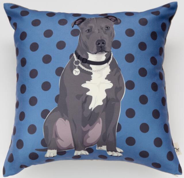 Pitbull Pillow - Grey - image 1