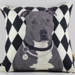 Pitbull Pillow - Grey - thumbnail 3