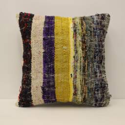 Bolster Pillow Sofa 18x18 Inches 45x45 cm Bohemian Vintage Kilim Cushion 4Kbf-741