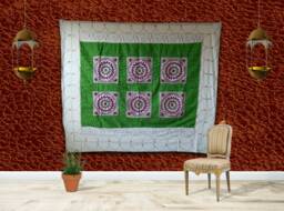 Boho Tapestry Wall Hanging, Table Runner Couch Cover Floral Bohemian Wall Decor Hippie Home Indian Throw Exotic Dorm - thumbnail 1