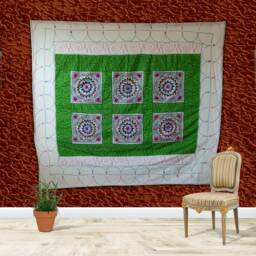 Boho Tapestry Wall Hanging, Table Runner Couch Cover Floral Bohemian Wall Decor Hippie Home Indian Throw Exotic Dorm - thumbnail 3