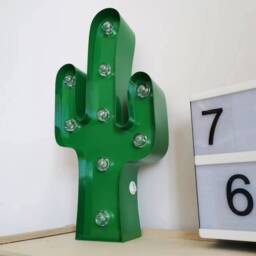 Metal Light-Up Cactus Marquee Sign, Home Bedroom Night Light - thumbnail 3