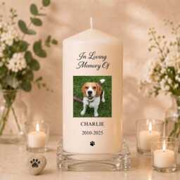 Memorial Dog Candle - Pet Photo in Memory Of Personalized Remembrance Gift Tribute Loss Any Unscented - thumbnail 2