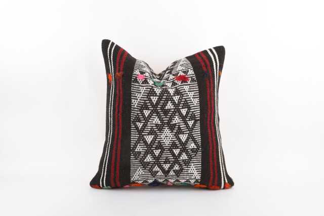 Bohemian Kilim Pillow 20'' Turkish Wool Accent Pillow - image 1