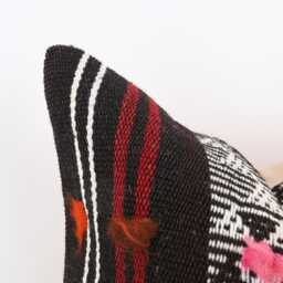 Bohemian Kilim Pillow 20'' Turkish Wool Accent Pillow - thumbnail 3