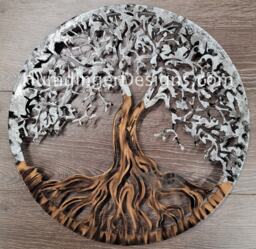 Tree Of Life - Wall Decor -Metal Art Silver Sparkle Humdinger Designs