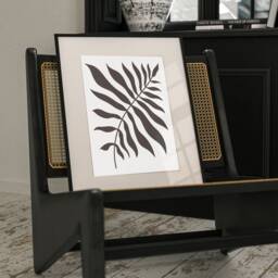 Monochrome Black & White Set Of 3 Prints, Leaf Poster , Leaf Print Wall Art, Boho Style, Minimalistic Art, Botanical Art Deco - thumbnail 2