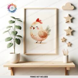 Nursery Farm Animal Prints - Set Of 3 Posters - Kids Bedroom Wall Art Watercolour Animals Childrens Gifts Boys Girls Playroom Decor - thumbnail 3