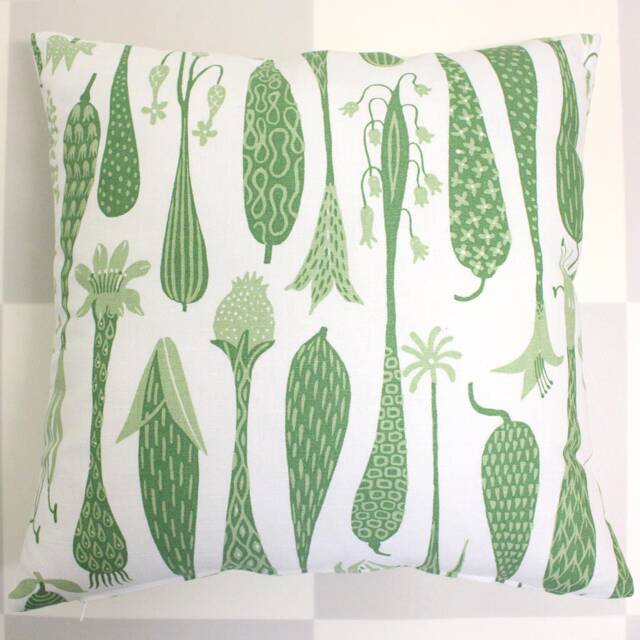Cushion Pilow Case - Stig Lindberg Printemps Green 45x45 Double Sided