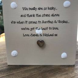 Auntie & Uncle Personalised Flower/Plant Pot Gift Auntie Aunty Aunt ~ Great Or Any Name. Shabby Chic Style Birthday Christmas Etc - thumbnail 2