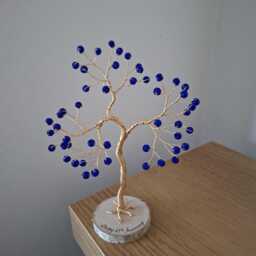 Personalised 45Th Anniversary Gift, Handmade Sapphire Wedding Wire Sculpture, Custom 45 Years Present - thumbnail 4