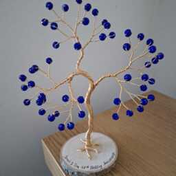Personalised 45Th Anniversary Gift, Handmade Sapphire Wedding Wire Sculpture, Custom 45 Years Present - thumbnail 3
