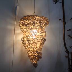 Handcrafted Portable Lamp Made Of Natural String - thumbnail 1