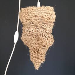 Handcrafted Portable Lamp Made Of Natural String - thumbnail 3