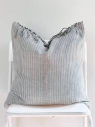 Brown Tan Tribal Hemp Hand Woven Striped Natural Dye Color Hmong Pillow Cover - thumbnail 1