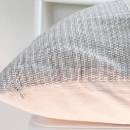 Brown Tan Tribal Hemp Hand Woven Striped Natural Dye Color Hmong Pillow Cover - thumbnail 3