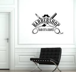 Barbershop Vinyl Wall Decal Hair Cut Shaves Salon Decor Interior Stickers Mural - #2870Di - thumbnail 1