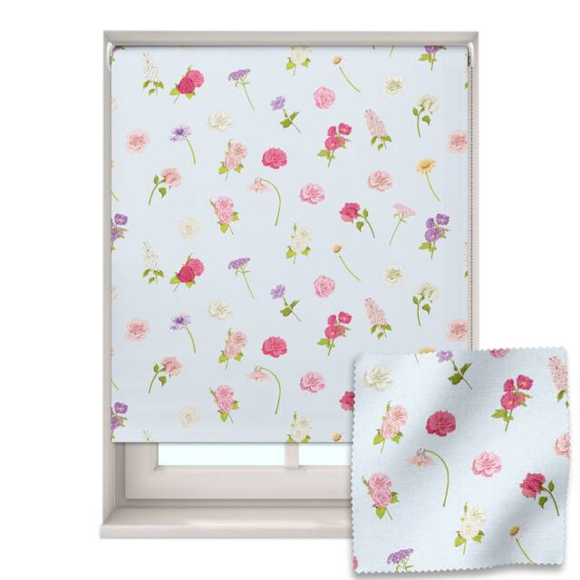 Whimsical Flowers Roller Blind, Children's Made To Measure, Fairy Blackout Blind - image 1