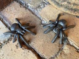 Pair Of Small Cast Iron Hanging Spider Garden/Indoor Ornaments - thumbnail 1