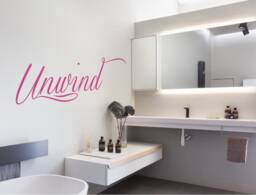 Unwind Wall Sticker, Bathroom Art, Decor, Decal, Stickers - thumbnail 1