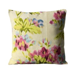 Designers Guild Rosamund Silk Cushion Cover Floral Pillow, Lilac Pink Gold - thumbnail 1