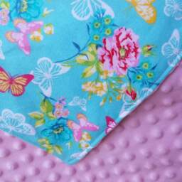 Pink Butterfly Lovey, Pink Child's Lovey Blanket, Expecting Mom Gift, Baby Girl Blanket - thumbnail 2