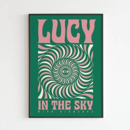 Lucy in The Sky With Diamonds - V2- Lyrics Music A3 A4 A5 Wall Art Poster Print Bauhaus Gig - thumbnail 3