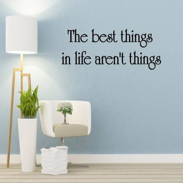 The Best Things in Life Aren't Wall Decal Quote Home Decor Art Sticker Vwaq-565 - image 1