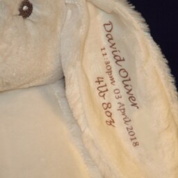 Original New Born Baby Gift - Personalised Ottoman & Teddy Bear - thumbnail 4
