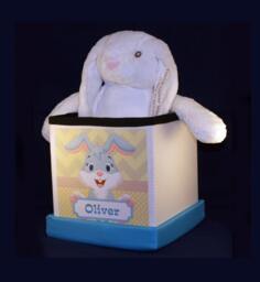 Original New Born Baby Gift - Personalised Ottoman & Teddy Bear - thumbnail 1