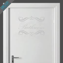 Calligraphy Bathroom Wall Decal - Elegant Vinyl Sticker - thumbnail 4