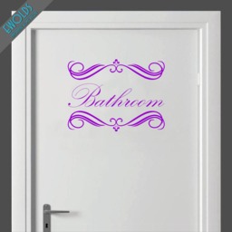 Calligraphy Bathroom Wall Decal - Elegant Vinyl Sticker - thumbnail 3