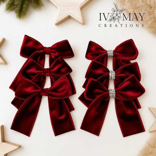 Burgundy Velvet Ribbon 5/8" X 25 Yards - For Christmas, Gift Wrapping, Bows, & DIY Decor