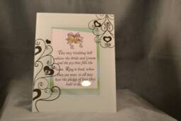 Wedding Poem Print in Frame. Our Poem Placed A Picture Frame As Shown For Display With Your Bells. Frame Size 10.5x9.5, 5x8 - thumbnail 1