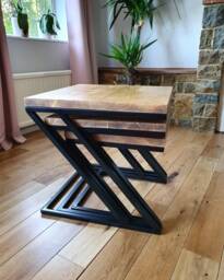 Nesting Table, Coffee Tables Set Handmade From Steel & Wood