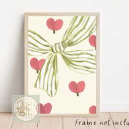 Vibrant Bow Print. Perfect For A Teen Or Tween Bedroom Playroom - Unframed - thumbnail 3