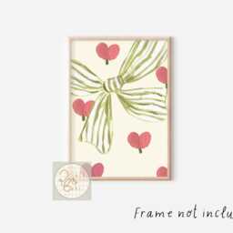 Vibrant Bow Print. Perfect For A Teen Or Tween Bedroom Playroom - Unframed - thumbnail 2
